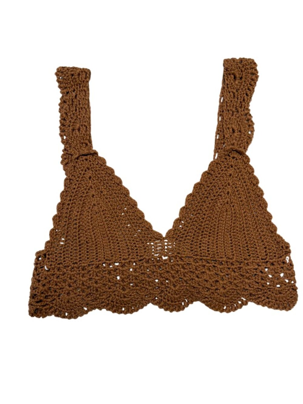 Dreamers by Debut Crochet Crop Top Brown Size S/M